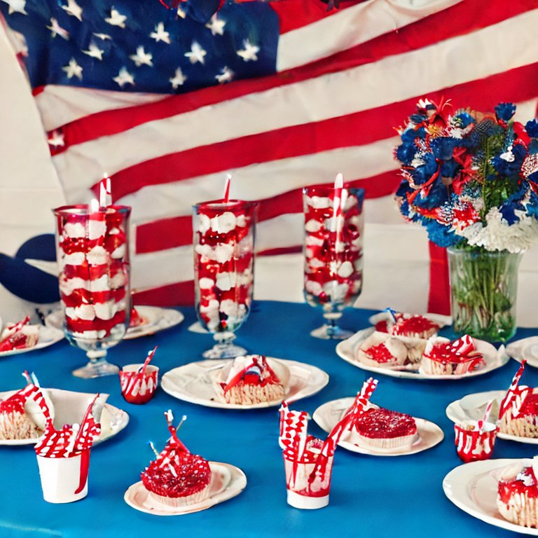 Picture of 4th of July Party generated by AI Stable Diffusion.